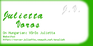 julietta voros business card