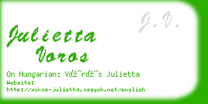 julietta voros business card